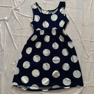 Polka Dotted Blue Dress